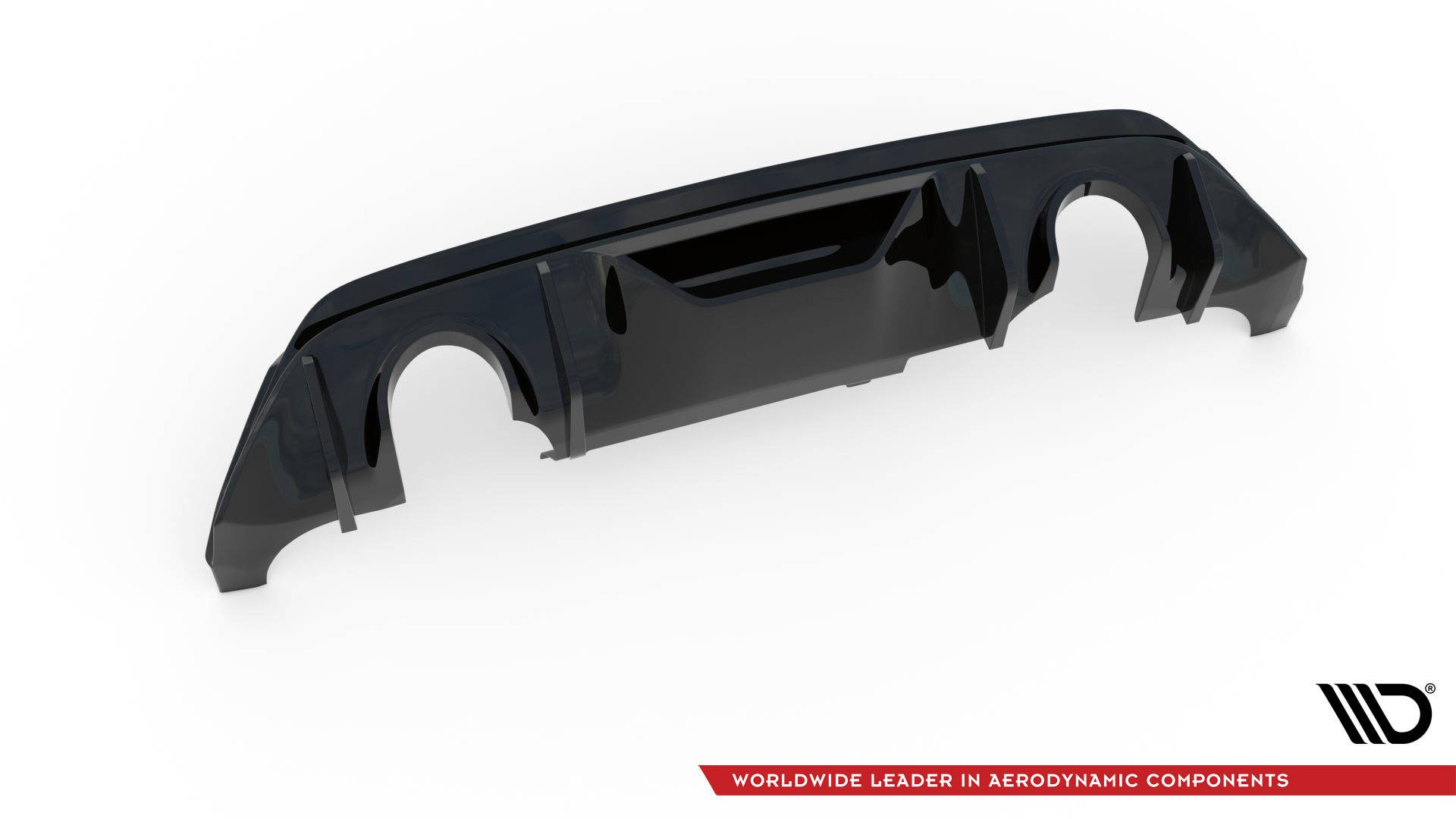 Heckansatz Diffusor passend für Ford Fiesta ST mk8 schwarz Hochglanz+Milltek Sport Endschalldämpfer TI + GPF System