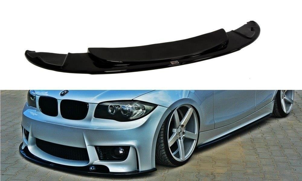 Street+ Spoilerlippe Front Ansatz passend für BMW 1er E87 M-Design schwarz Hochglanz