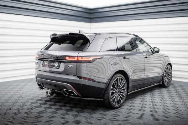 Hinten Splitter (mit einem vertikalem balken) für Land Rover Range Rover Velar R-Dynamic Mk1 schwarz