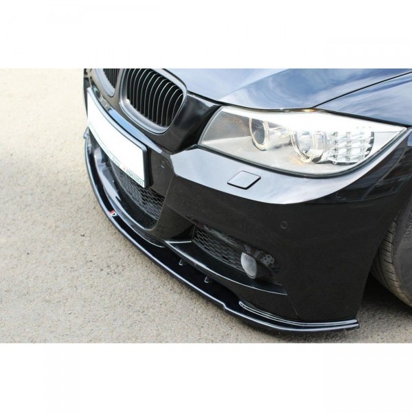 Front Ansatz V.1 für BMW 3er E91 M Paket FACELIFT schwarz Hochglanz