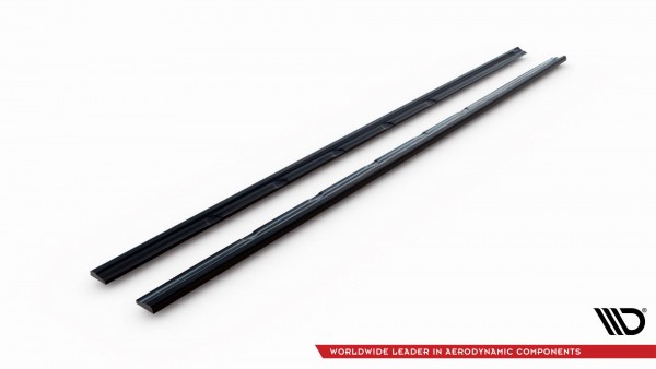 Seitenschweller Ansatz für Volkswagen T6 Long Facelift schwarz Hochglanz
