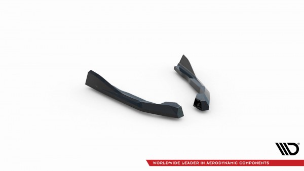 Heck Ansatz Flaps Diffusor V.4 für BMW 2 G42 schwarz Hochglanz