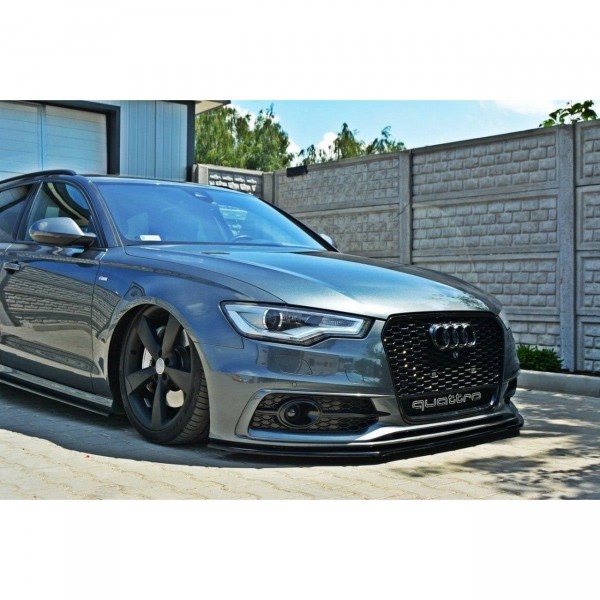 Front Ansatz V.1 für Audi S6 / A6 S-Line C7 schwarz Hochglanz