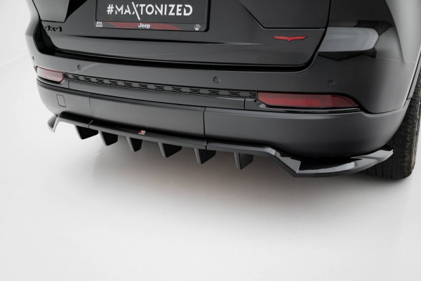 Hinten Splitter (mit einem vertikalem balken) für Jeep Grand Cherokee Trailhawk Mk5 schwarz Hochglan