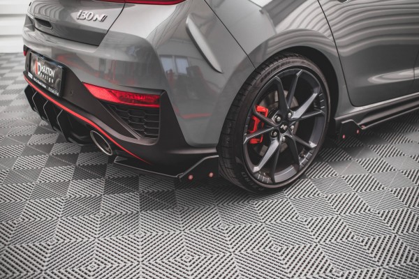 Heck Ansatz Flaps Diffusor V.1 +Flaps für Hyundai I30 N Hatchback Mk3 Facelift