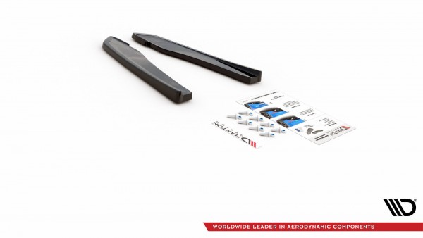 Heck Ansatz Flaps Diffusor für Audi RS5 F5 Facelift schwarz Hochglanz