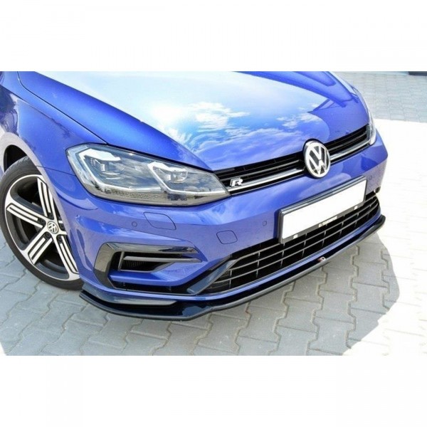 Front Ansatz V.3 für VW Golf 7 R / R-Line Facelift schwarz Hochglanz