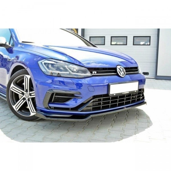 Front Ansatz V.2 für VW Golf 7 R / R-Line Facelift schwarz Hochglanz