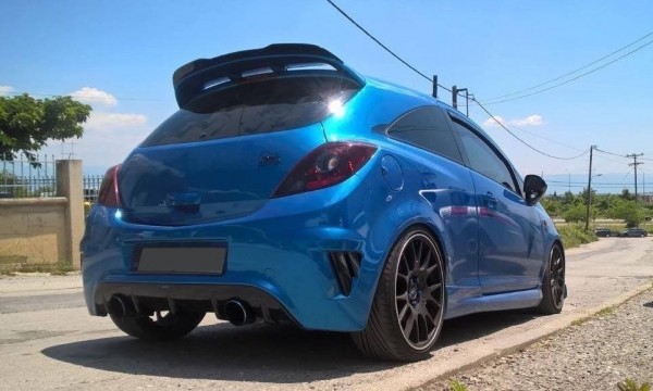Spoiler CAP für OPEL CORSA D OPC / VXR schwarz Hochglanz