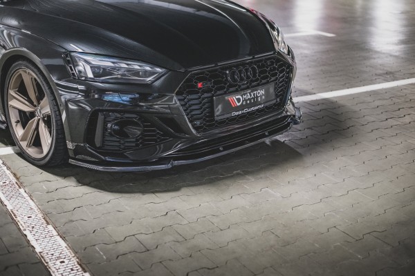 Front Ansatz V.2 für Audi RS5 F5 Facelift schwarz Hochglanz
