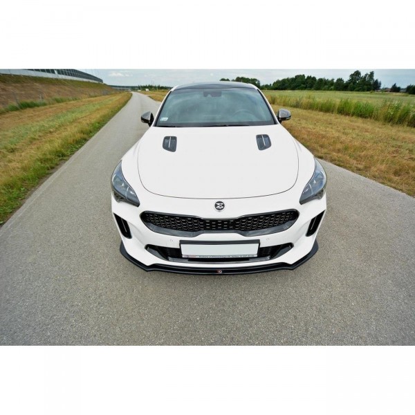 Front Ansatz V.2 für Kia Stinger GT / GT-Line / Standard Mk1 schwarz Hochglanz