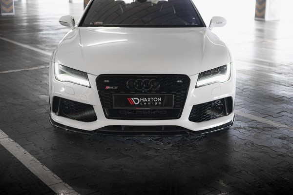 Front Ansatz V.3 für Audi RS7 C7 Facelift schwarz Hochglanz