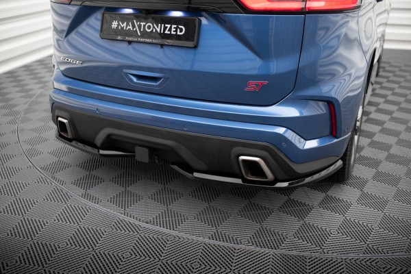 Heck Ansatz Flaps Diffusor für Ford Edge ST Mk2 schwarz Hochglanz