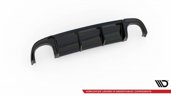 Diffusor Heck Ansatz für Audi RS4 B7 schwarz Hochglanz