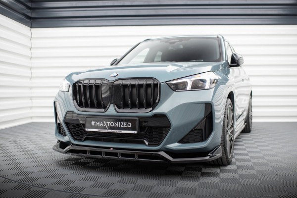 Front Ansatz für BMW X1 M-Paket U11 schwarz Hochglanz
