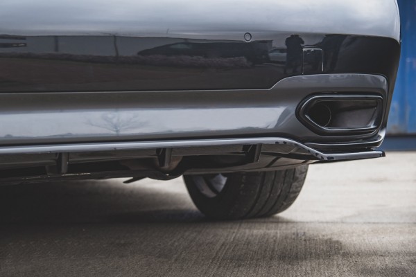 Mittlerer Diffusor Heck Ansatz DTM Look für BMW 7 M-Paket G11 schwarz Hochglanz