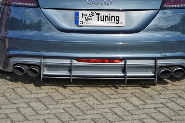 Heckdiffuser Set bestehend aus Mittelteil und Seitenteilen aus ABS hochglanz schwarz Audi TTS, 8J Ab