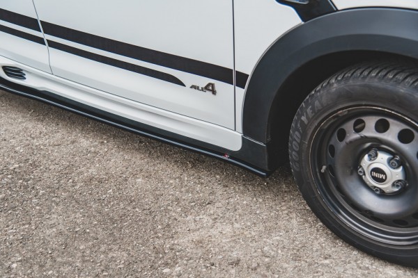 Seitenschweller Ansatz für Mini Countryman Mk1 JCW schwarz Hochglanz