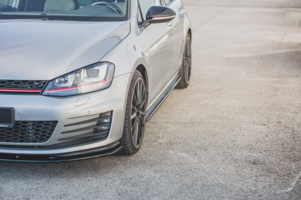 Seitenschweller Ansatz für V.2 für VW Golf 7 GTI (verengen) schwarz Hochglanz
