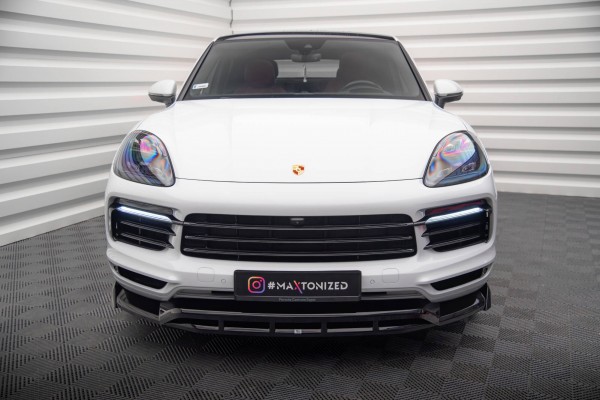 Front Ansatz für Porsche Cayenne Coupe Mk3 schwarz Hochglanz