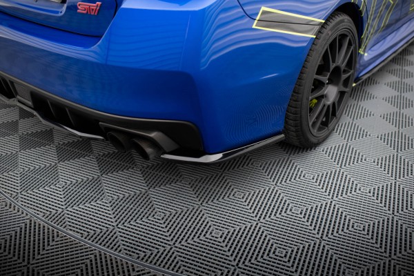 Heck Ansatz Flaps Diffusor V.2 für Subaru WRX STI Mk1 schwarz Hochglanz