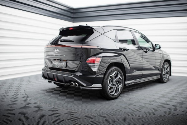 Spoiler CAP für Hyundai Kona N-Line Mk2 schwarz Hochglanz