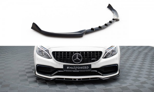 Front Ansatz V.2 für Mercedes-AMG C63 Limousine / Kombi W205 / S205 schwarz Hochglanz
