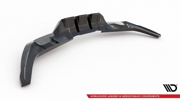 Hinten Splitter (mit einem vertikalem balken) für Ford Kuga ST Mk1 schwarz Hochglanz
