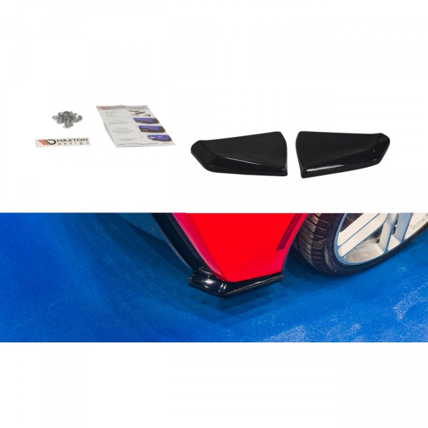 Heck Ansatz Flaps Diffusor V.1 für CHEVROLET CORVETTE C7 schwarz Hochglanz