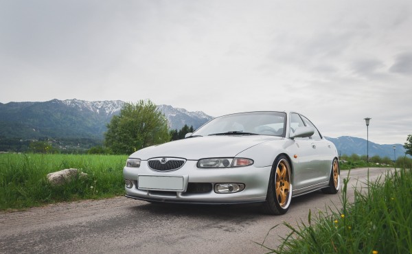 Front Ansatz für Mazda Xedos 6 schwarz Hochglanz