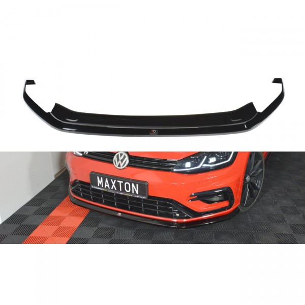 Front Ansatz V.6 für VW Golf 7 R / R-Line Facelift schwarz Hochglanz