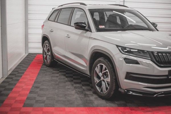 Seitenschweller Ansatz für Skoda Kodiaq Mk1 Sportline/RS schwarz Hochglanz