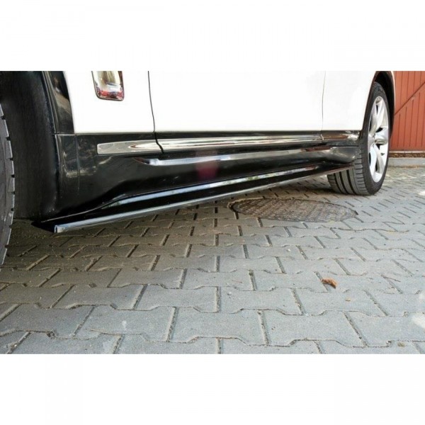 Seitenschweller Ansatz für INFINITI QX70 schwarz Hochglanz