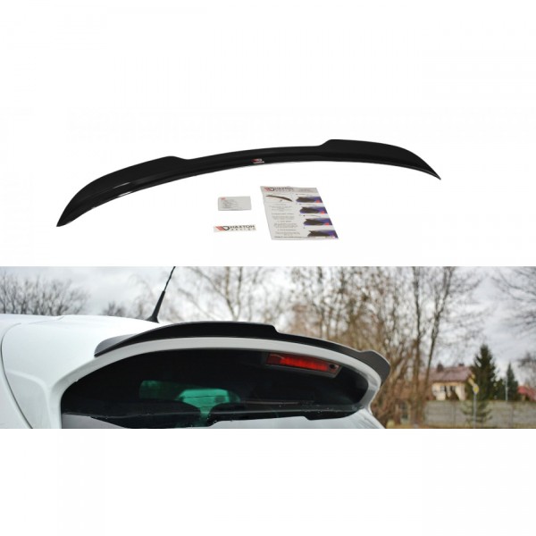 Spoiler CAP für RENAULT CLIO MK4 RS schwarz Hochglanz