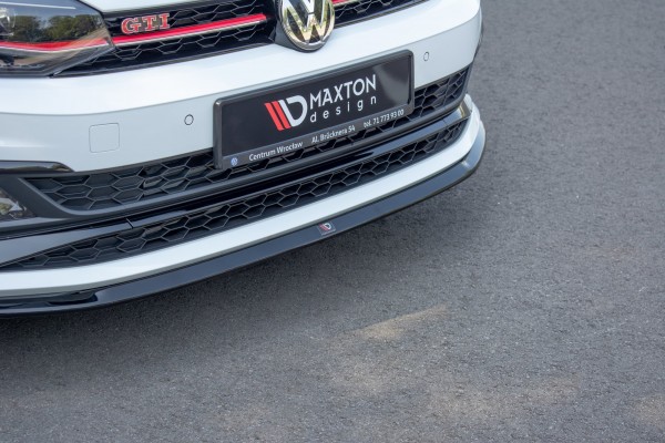 Front Ansatz V.3 für VW Polo GTI Mk6 schwarz Hochglanz