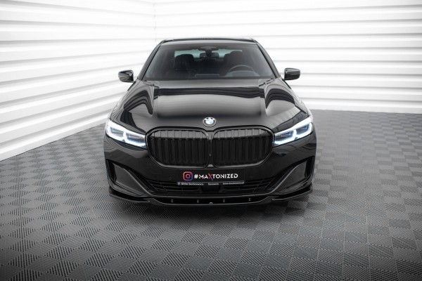 Front Ansatz V.2 für BMW 7 G11 Facelift schwarz Hochglanz