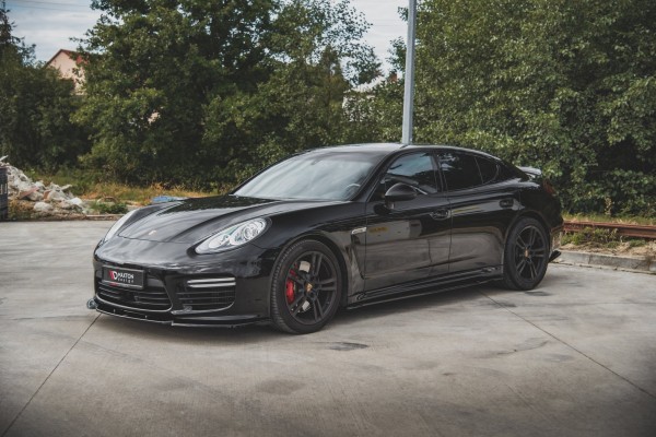 Seitenschweller Ansatz für V.2 für Porsche Panamera Turbo 970 Facelift schwarz Hochglanz