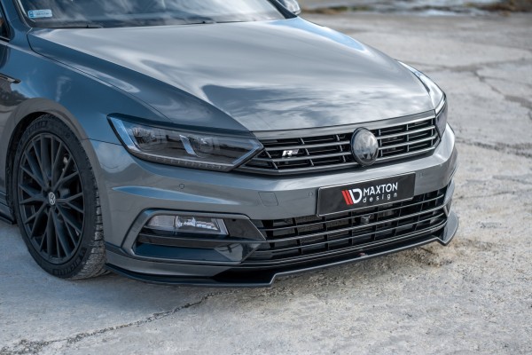 Front Ansatz V.2 für Volkswagen Passat R-Line B8 schwarz Hochglanz