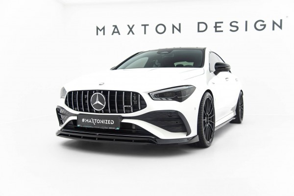 Front Ansatz für Mercedes-AMG CLA 35 Coupe / Shooting Brake C118 Facelift / X118 Facelift schwarz Ho