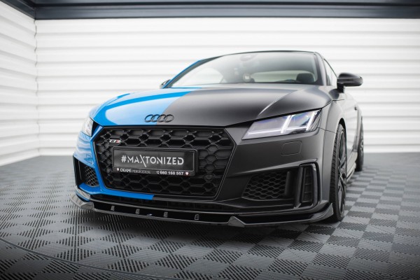 Front Ansatz V.1 für Audi TT S 8S Facelift schwarz Hochglanz