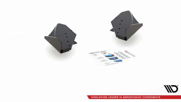 Robuste Racing Heck Ansatz Flaps Diffusor +Flaps für Volkswagen Golf GTI Mk6 schwarz Hochglanz