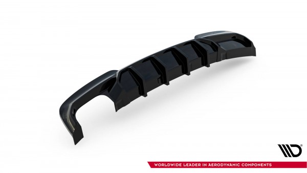 Diffusor Heck Ansatz V.2 für BMW 5er M-Paket F10 / F11 (Version mit einseitigem Doppelauspuff)