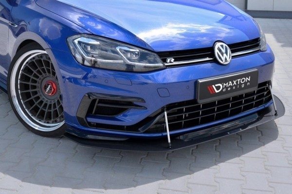 Racing Front Ansatz passend Carbon Look für VW GOLF 7 R Facelift - HYBRID