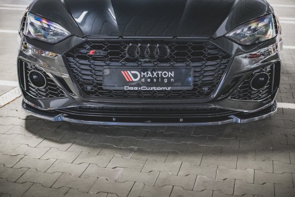 Front Ansatz V.2 für Audi RS5 F5 Facelift schwarz Hochglanz