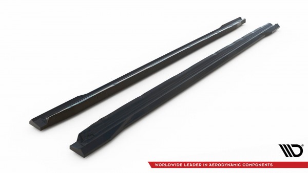 Seitenschweller Ansatz für Volkswagen Passat B9 schwarz Hochglanz