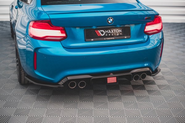 Diffusor Heck Ansatz für BMW M2 F87 schwarz Hochglanz