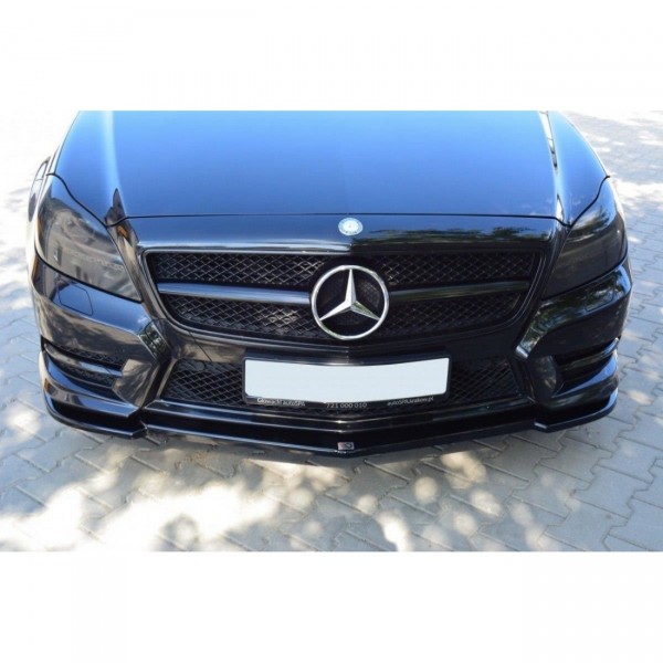 Front Ansatz für MERCEDES CLS C218 AMG LINE schwarz Hochglanz