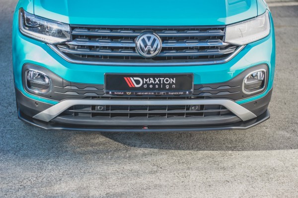 Front Ansatz für Volkswagen T-Cross schwarz Hochglanz
