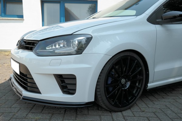 Front Ansatz für VOLKSWAGEN POLO MK5 R WRC schwarz Hochglanz