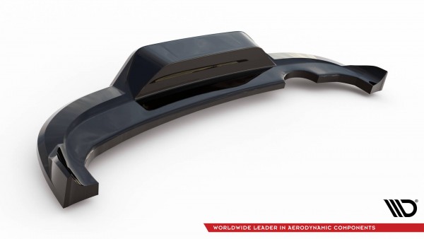 Hinten Splitter (mit einem vertikalem balken) für Seat Arona FR Mk1 Facelift schwarz Hochglanz